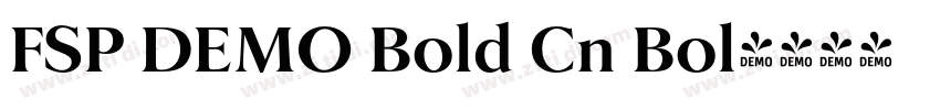 FSP DEMO Bold Cn Bol字体转换